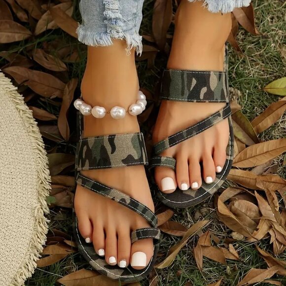 Camo Sandals (COLOR: ARMY GREEN) - Picture 4 of 4
